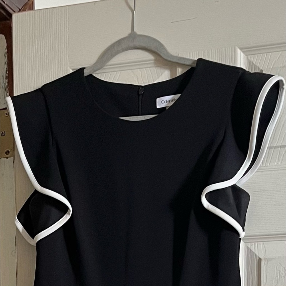 Calvin Klein Black Jumpsuit with White Trim
